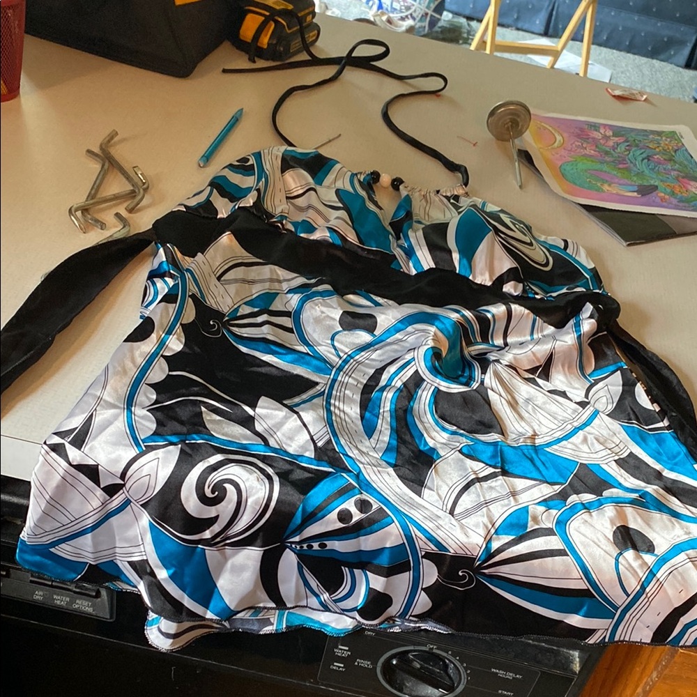 Vanity Black and Blue Abstract Tank Top